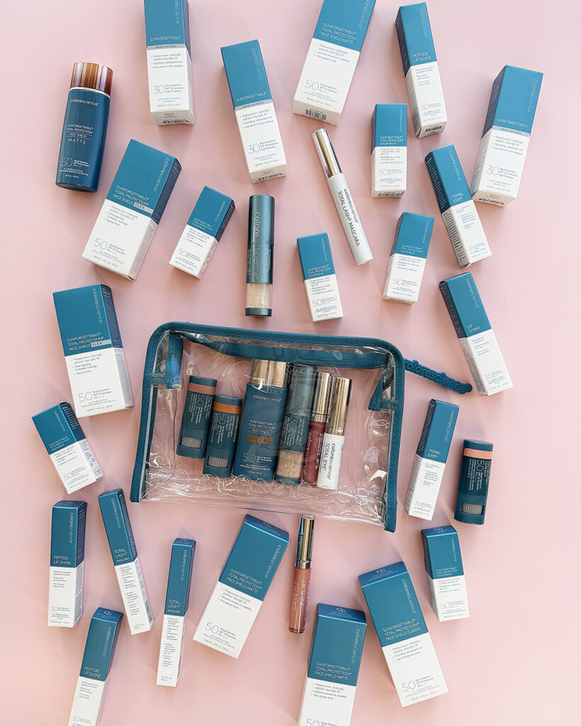 Colorescience smink termékek fizikai fényvédelemmel, peptidekkel, orvosi tisztaságú hatóanyagokkal